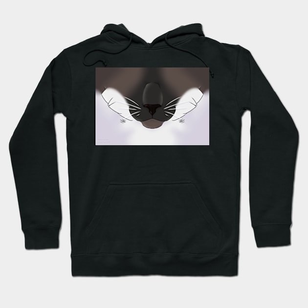 Siamese Cat Face Hoodie by KeishaMaKainn